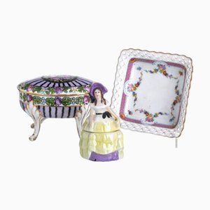 Boxen und Untertasse, 3er Set