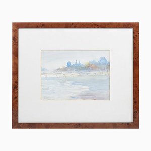 Carlos Carneiro, Paris, Watercolor on Paper