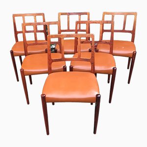 Chaises de Salle à Manger en Palissandre Massif par Johannes Andersen pour Uldum Mobelfabrik, 1960s, Set de 6