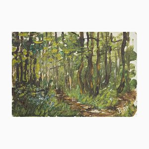 Julio Teixeira Bastos, Landschaft, Öl auf Karton