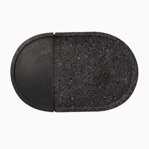 Lava Volcanic Rock Oval Tray by Caterina Moretti and Ana Saldaña for Peca