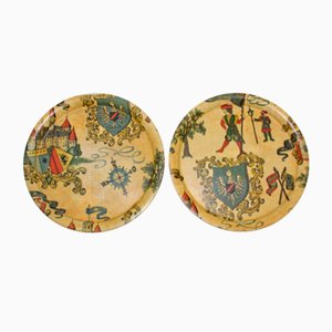 Round Shaped Serving Trays, 1960s, Set of 2