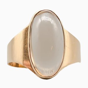 14 Karat Goldring mit Stein