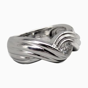 Ring aus 18 Karat Weißgold mit Diamant