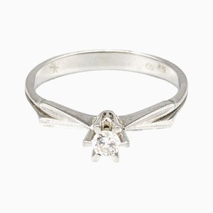 Ring aus 18 Karat Weißgold mit Diamant