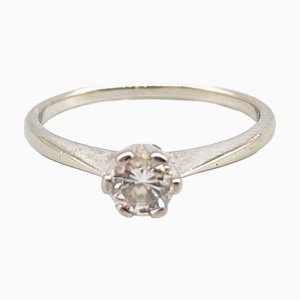 Solitärring aus 14 Karat Gold mit Diamant