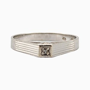 Ring aus 18 Karat Weißgold mit Diamant