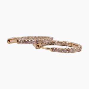 14 Karat Gold Ohrringe mit Diamanten, 2 . Set
