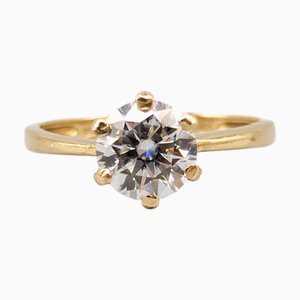 18 Karat Gold Ring with Diamond