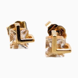 14 Karat Gold Earrings with Stones, Set of 2