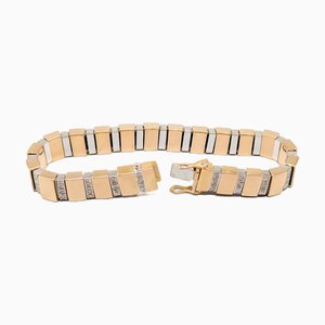 Bracelet in Two-Tone Gold with Diamonds