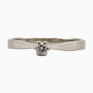 The Star Solitaire Ring in 18 Karat White Gold with Diamond