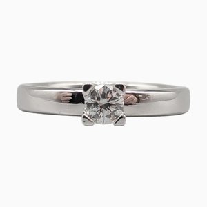 Seine Solitaire Ring in 18 Karat White Gold with Diamond from Schalins