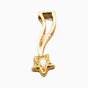 Colgante de Oro con Piedra Blanca