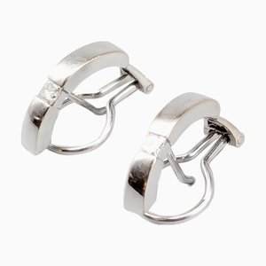 Earrings in White Gold with Princess Cut Diamonds, Set of 2