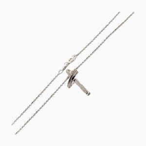Cadena fina con colgante de cruz de plata