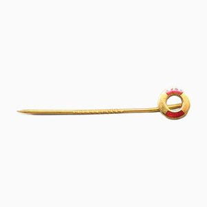 Krawattenklammer in Gold mit Emaille