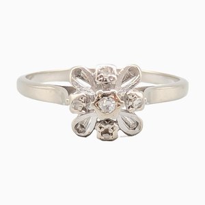 Bague Diamant en Or Blanc 14 Carat