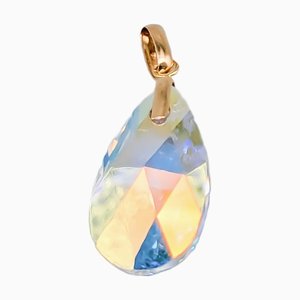 Anhänger aus Gold mit Regenbogenfarbenem Stein
