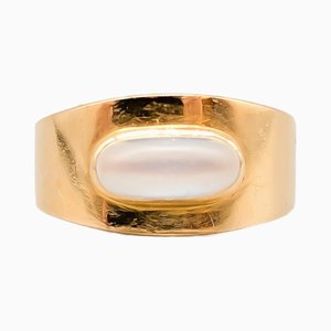 Ring in Gold with White Stone