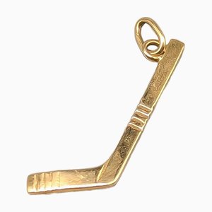 Gold Hockey Stick Pendant