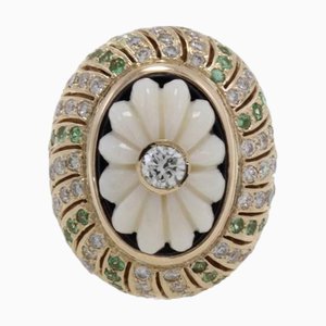 Goldring mit Diamanten