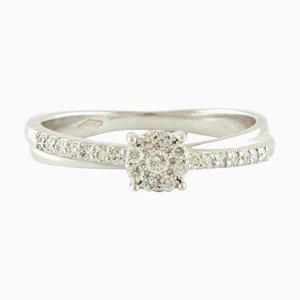 Solitär Ring Weiße Diamanten