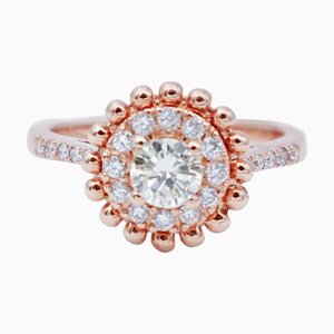 Verlobungsring aus 18 Karat Roségold mit Diamanten