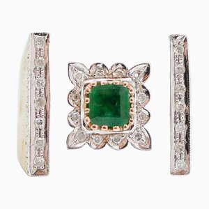 Ring aus Roségold mit Diamanten