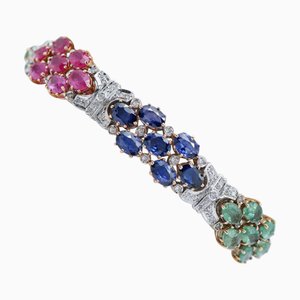 Armband aus Weiß- und Roségold mit Diamanten