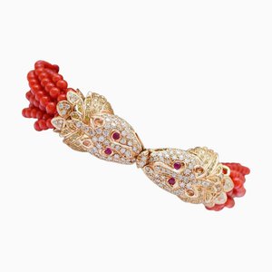 Armband aus Roségold mit Diamanten