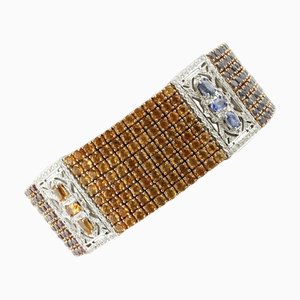 Handgefertigtes Armband mit Diamanten und Rubinen als Peridot