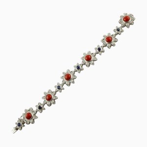 Gliederarmband aus Weißgold mit Diamanten