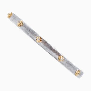Armband aus 18 Karat Weiß- und Gelbgold mit Diamanten