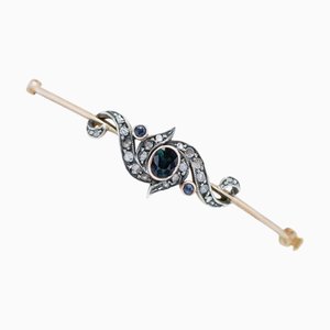Armband aus Roségold und Silber mit Saphiren und Diamanten