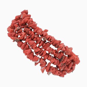 Italienisches Armband mit Koralle und mehreren Strängen