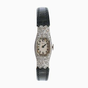 Platinum Bracelet Watch with Diamonds