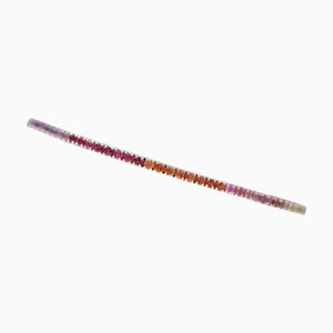 Rose Gold Tennis Bracelet with Amethysts and Tourmaline
