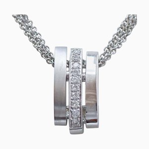 18 Karat White Gold Pendant Necklace with Diamonds