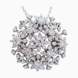 Halskette mit Anhänger aus 18 Karat Weißgold mit Diamanten