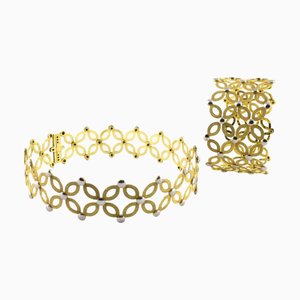 Gelbgold & Weißgold Ohrstecker von Chimento Parure, 2er Set