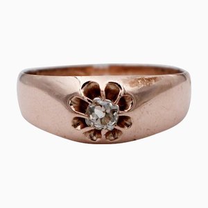 Diamond and Rose Gold Ring