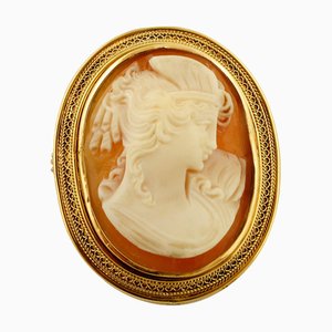 Cameo-Brosche aus 18 Karat Gelbgold