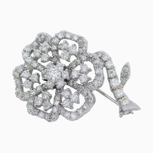 Diamanten und Platin Brosche