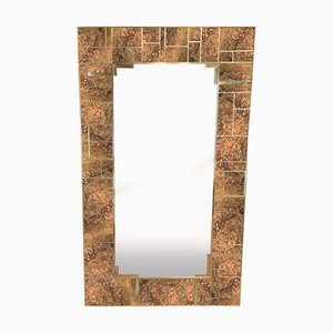 Brass Rectangular Dotted Wall Mirror by Justfurnituress