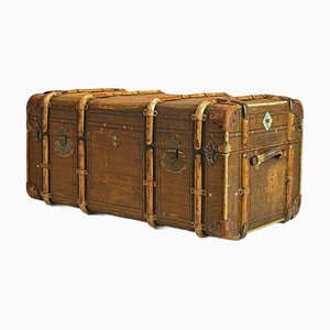 Antique Steamer Trunk by Moritz Mädler for Mädler, Germany, 1890s