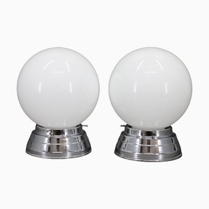 Art Deco Ceiling Lights, Czechoslovakia, 1940s, Set of 2