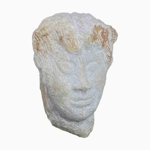 Sirio Pellegrini, Kopf eines Jungen, Marmorskulptur, 1960er