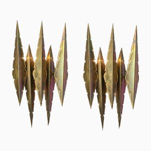 Brass Wall Sconce attributed to Holm Sorensen, 1960s