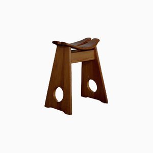 Kiefernholz Hocker von Gilbert Marklund, Schweden, 1970er